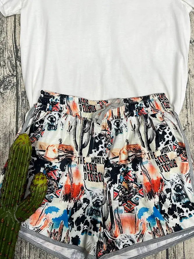 Western Drawstring Shorts- 3 Varieties