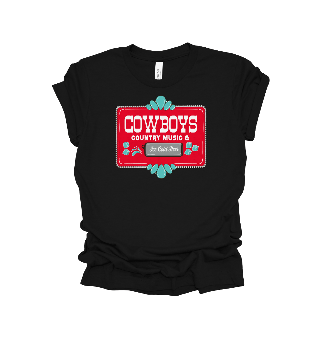 Cowboys & Cold Beer Tee