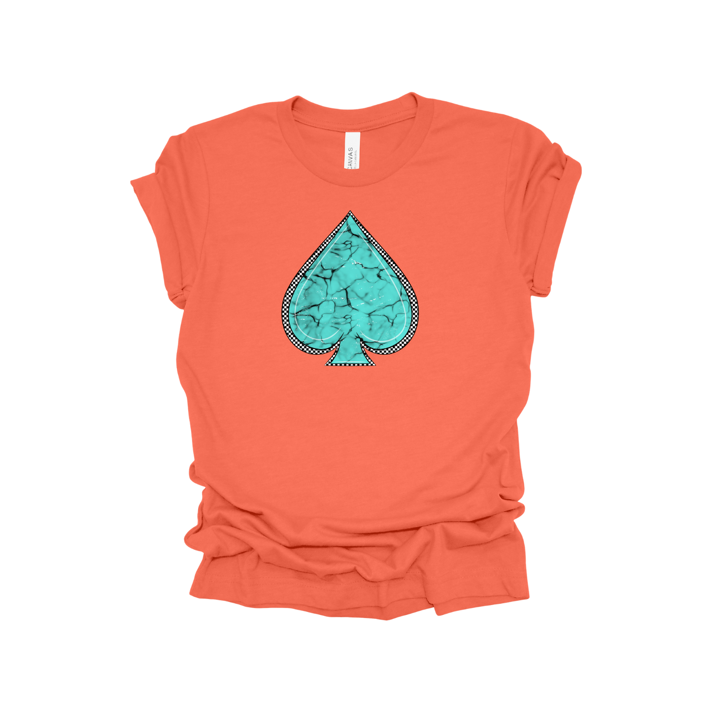 Turquoise spade t shirt