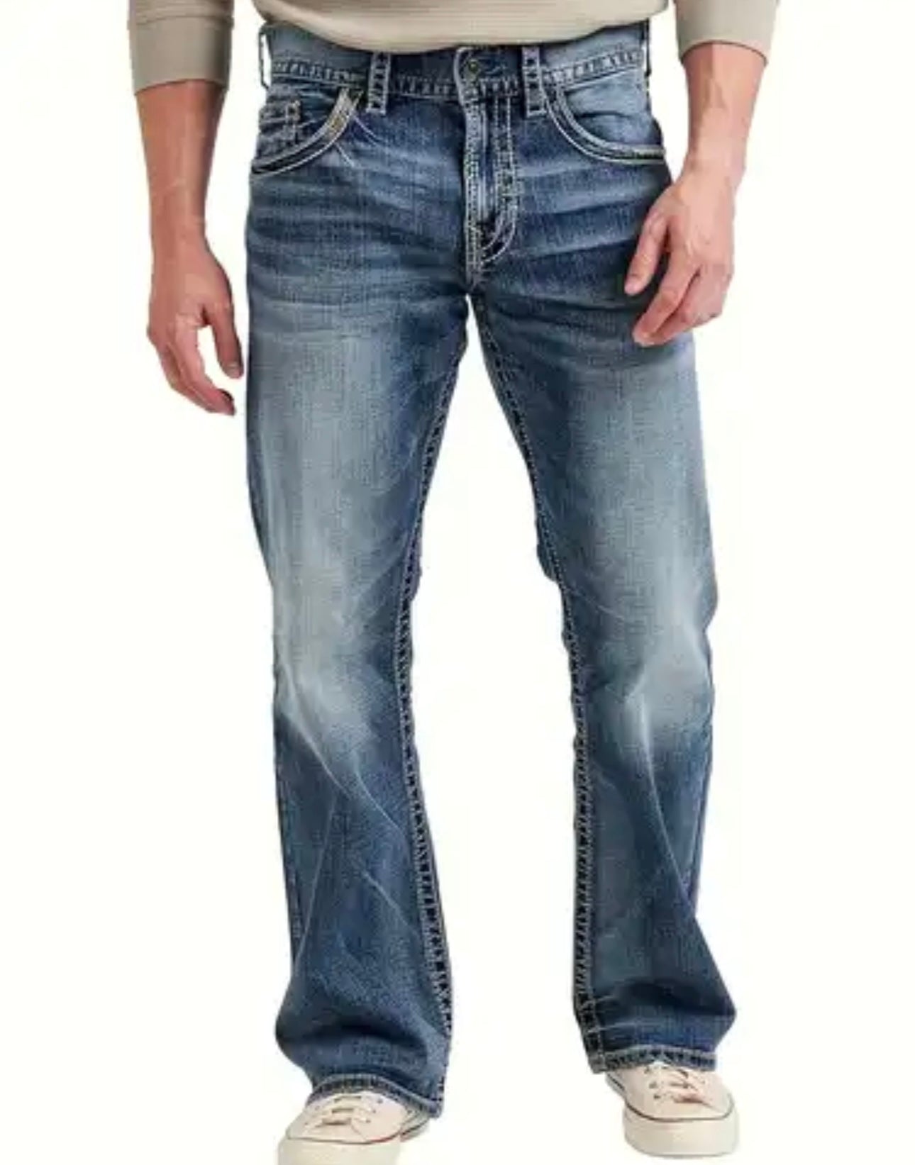 Men’s loose fit straight leg Jean