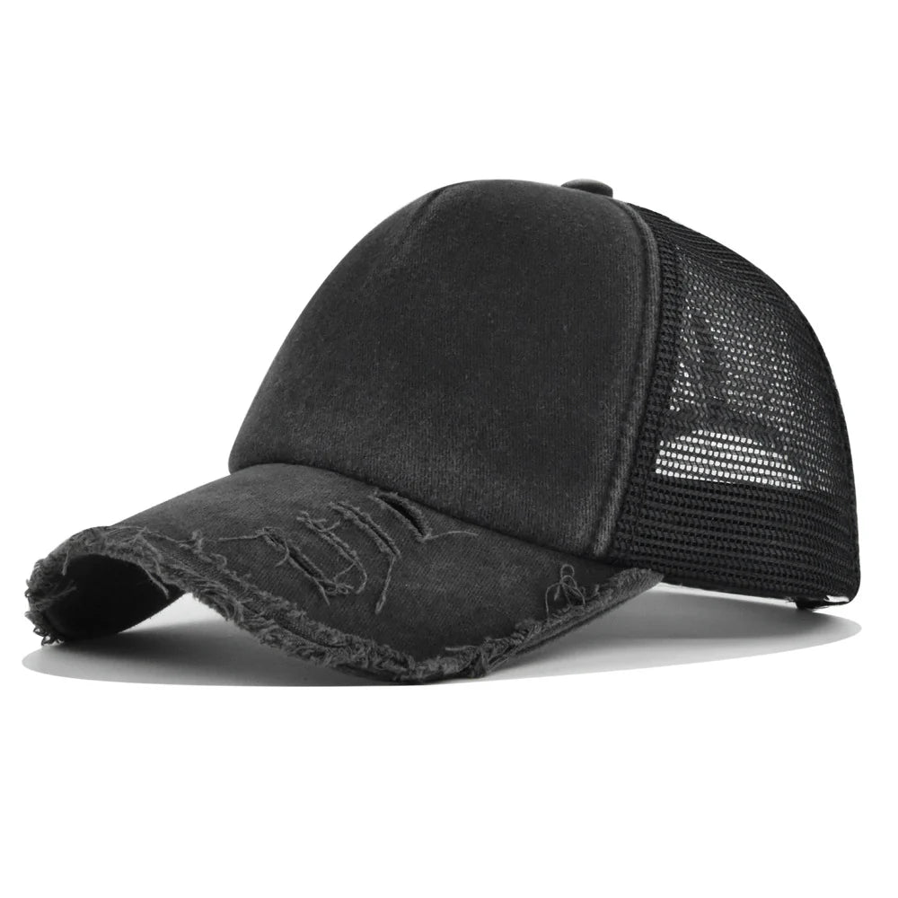 Distressed Solid Color Baseball Caps