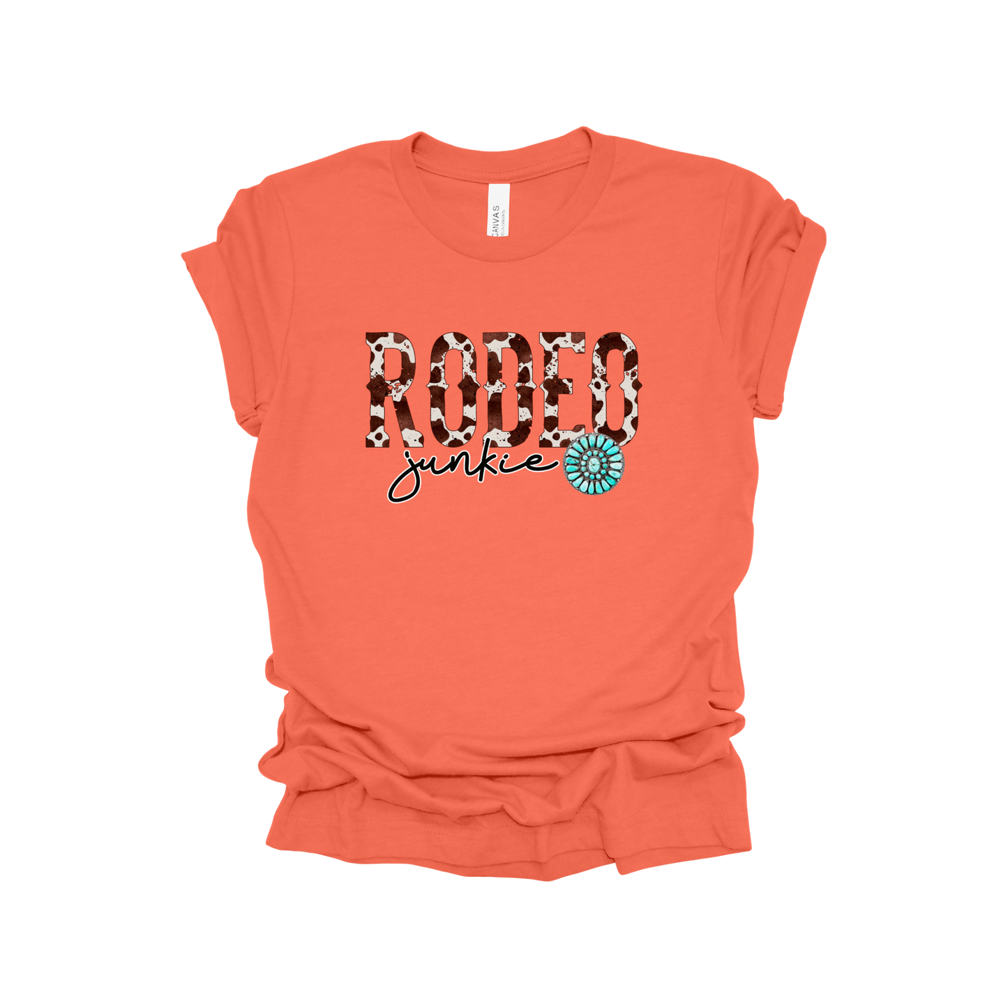 Cowprint Rodeo Junkie T-Shirt