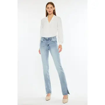 Mid Rise Bootcut with side slit