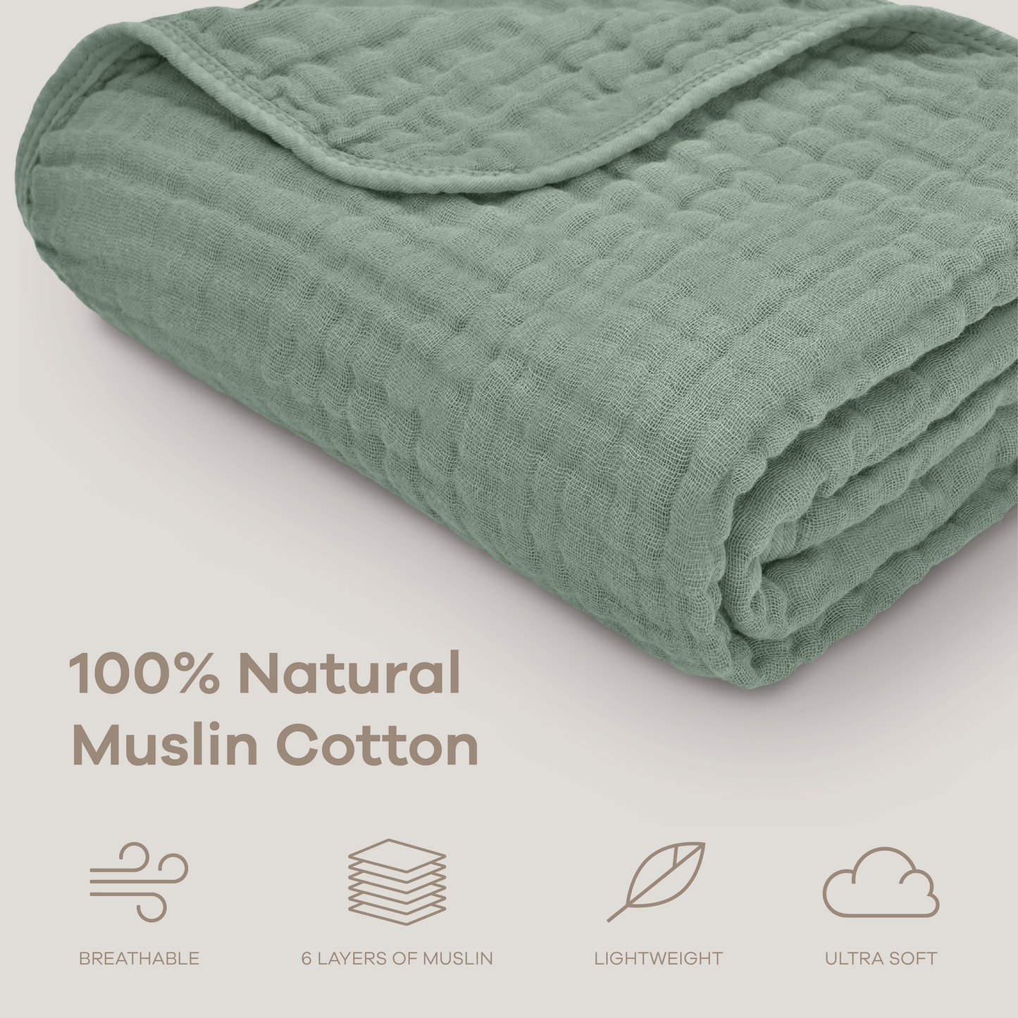 Muslin Baby Blanket, 40" x 40" Swaddle Blanket by Comfy Cubs: Bold Blush