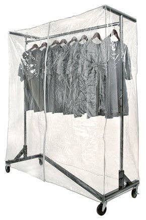 Heavy-Duty Nesting "Z" Rack Vinyl Cover (Clear): Packs - 1/Pack