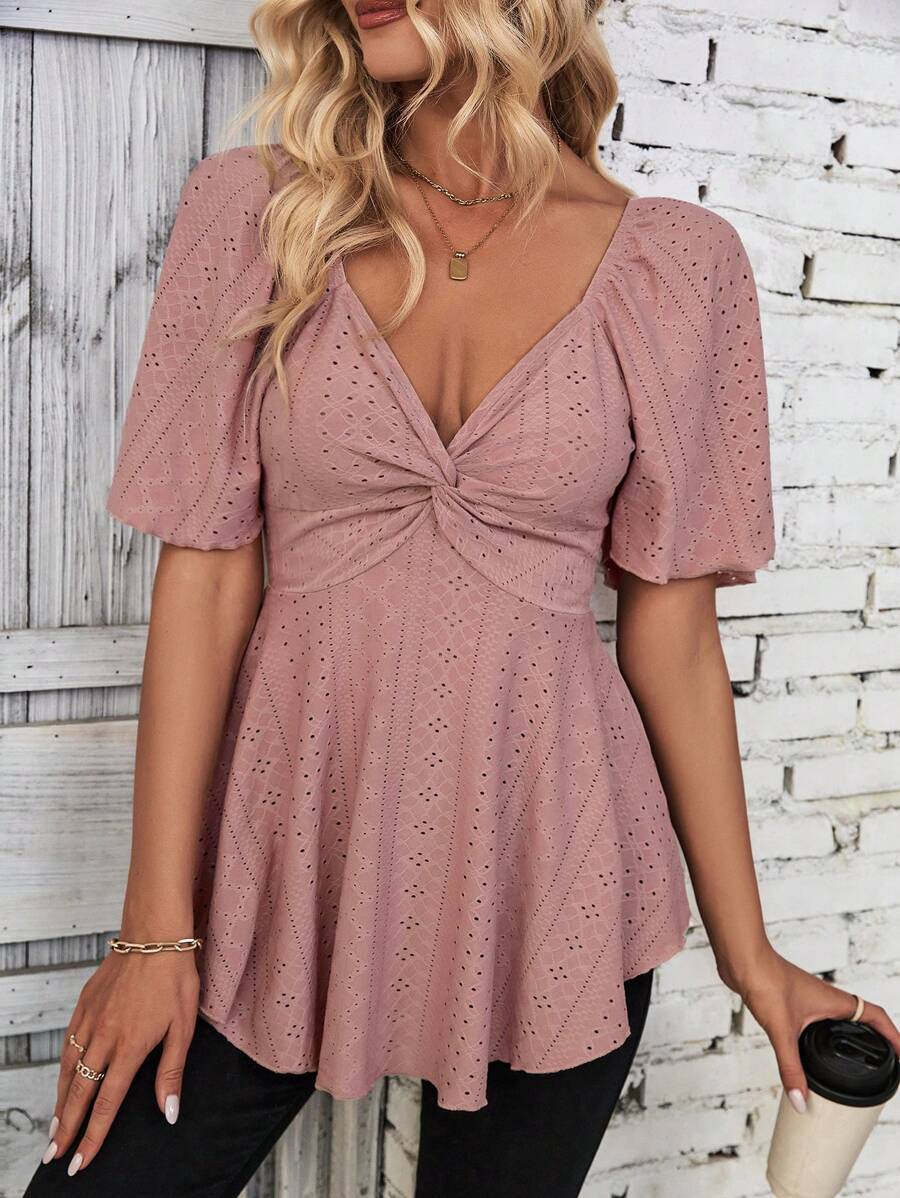 Short Sleeve Twisted Knot T-Shirt