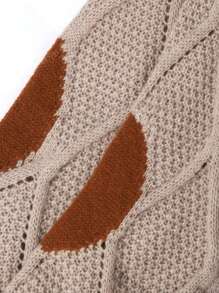 Retro Knitted Cardigan Sweater With Long Sleeves