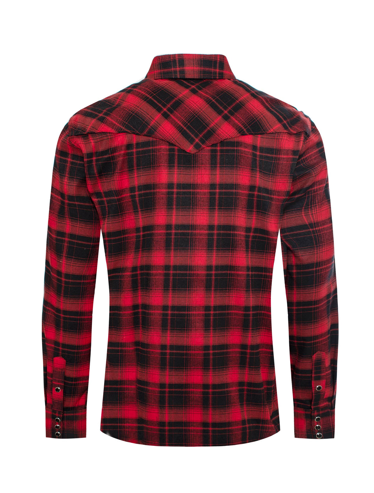 Men's Western Long Sleeve Flannel Shirts With Snap Buttons: 309 / XXL