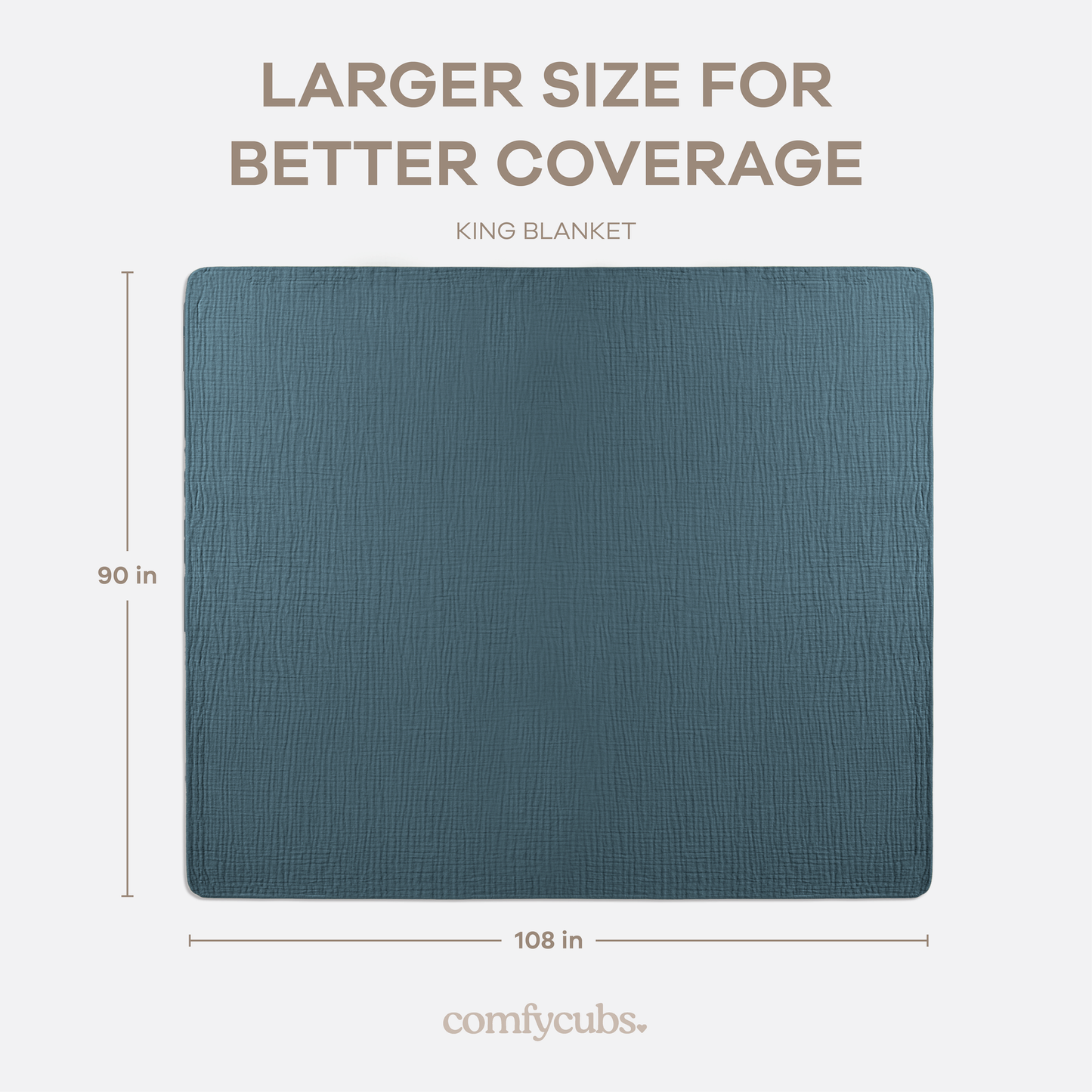 Muslin Blanket for Adults, 6-Layer Bedding by Comfy Cubs: Mauve / Throw: 50" x 60"