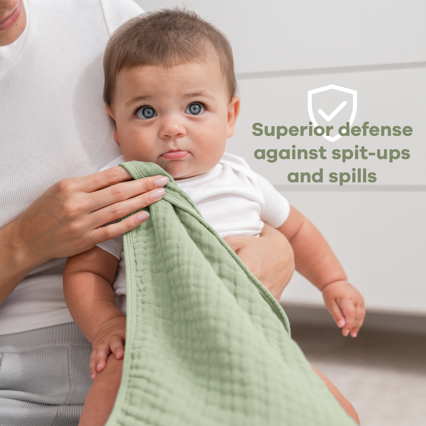Baby Burp Cloths - 100% Muslin Cotton by Comfy Cubs: Mauve / 10-Pack 20”X10”