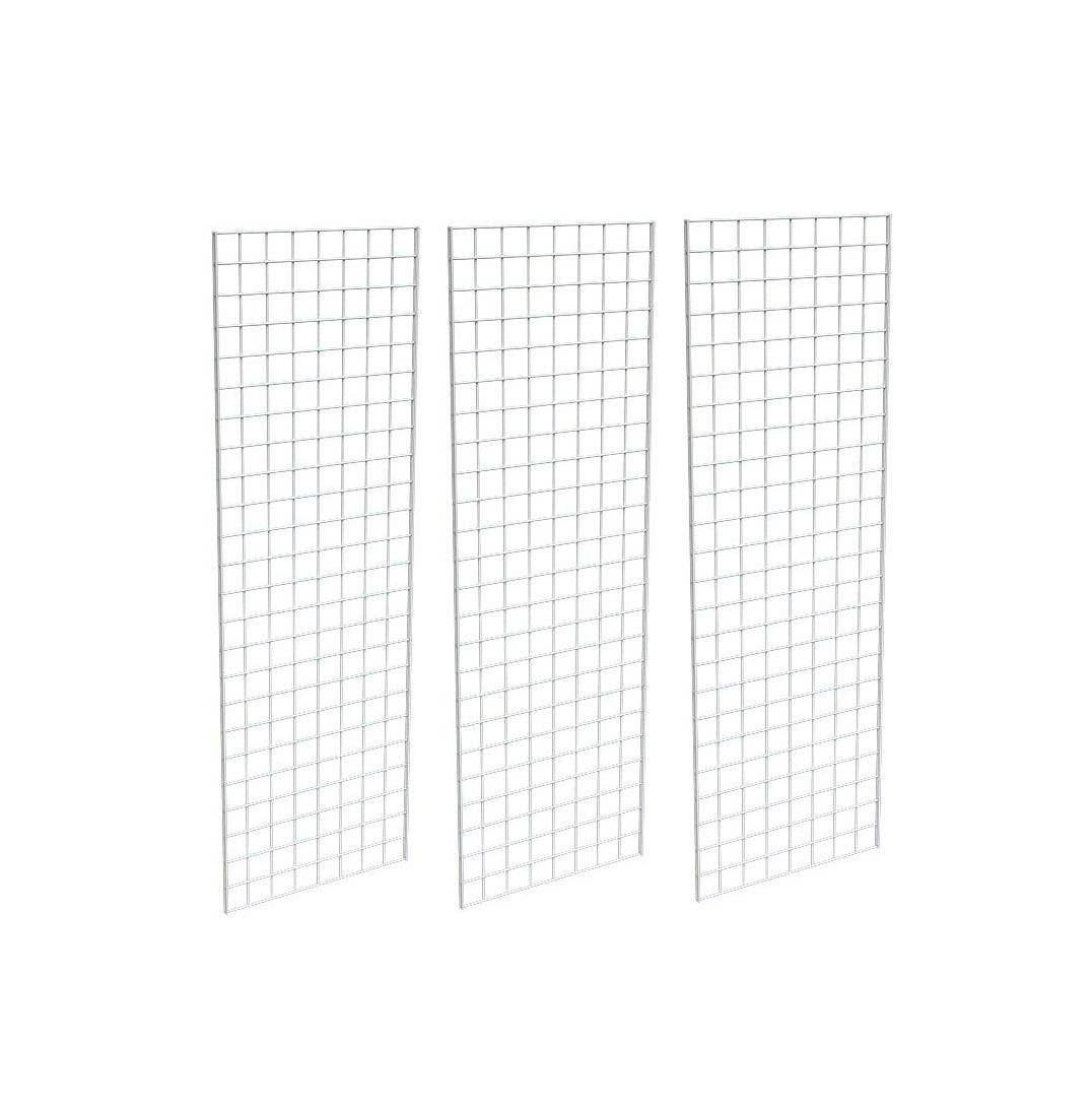 Only Garment Racks #1900 (Box of 3) Grid Panel for Retail Display - Perfect Metal Grid for Any Retail Display, 2'x 6', 3 Grids Per Carton: BLACK
