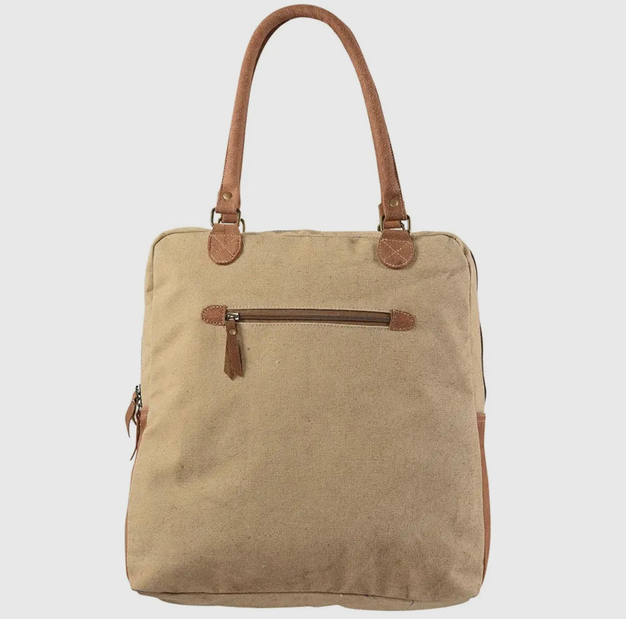 Upcycled canvas handbag