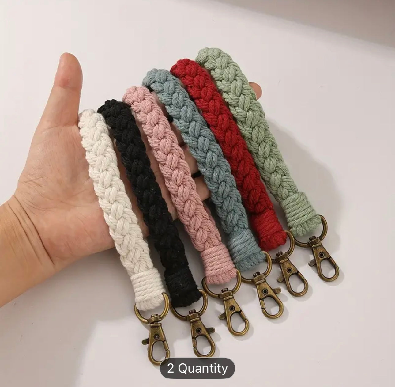 Boho Style Hand-woven Ramie Keychain