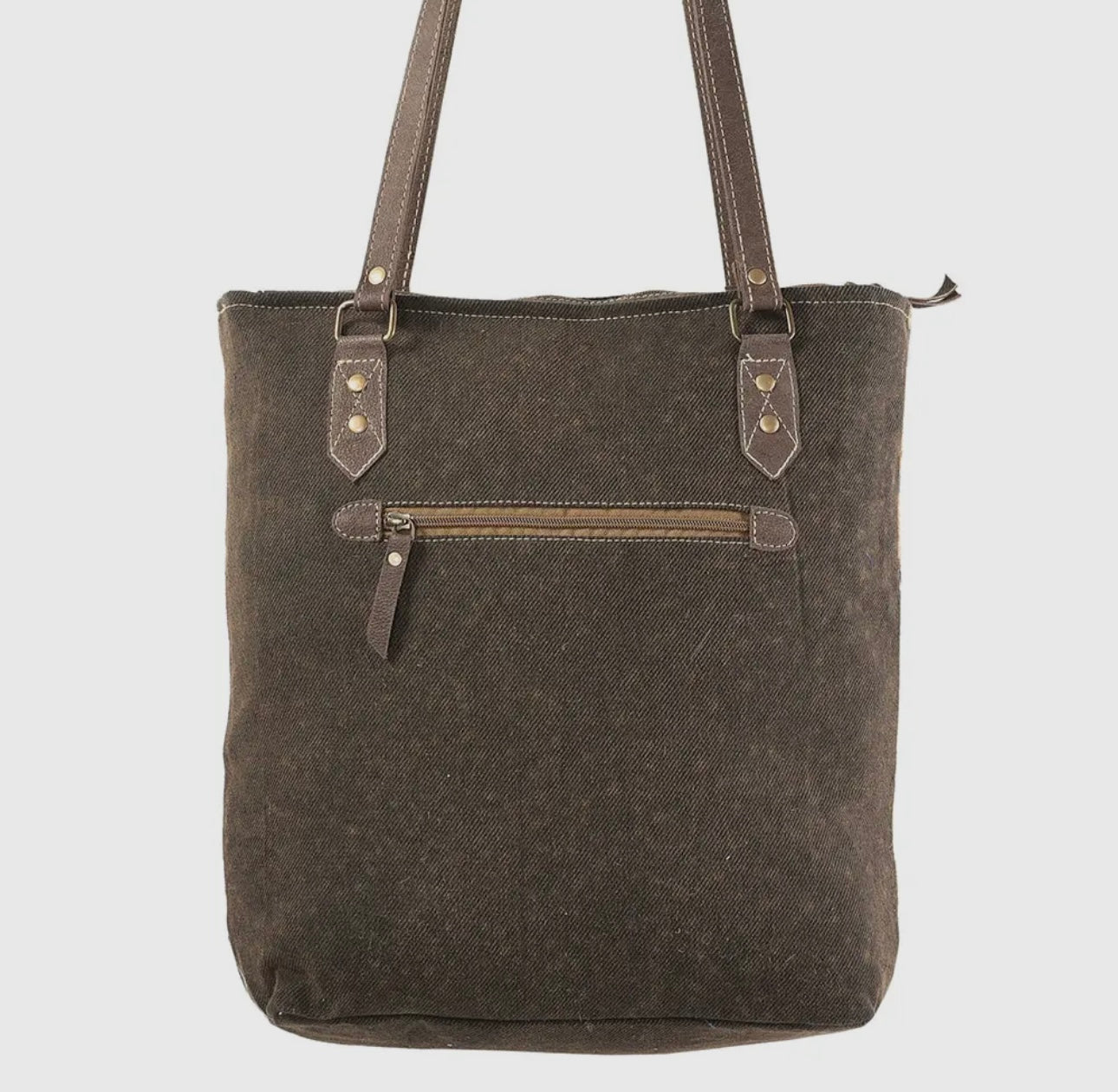 Aztec upcycled canvas handbag