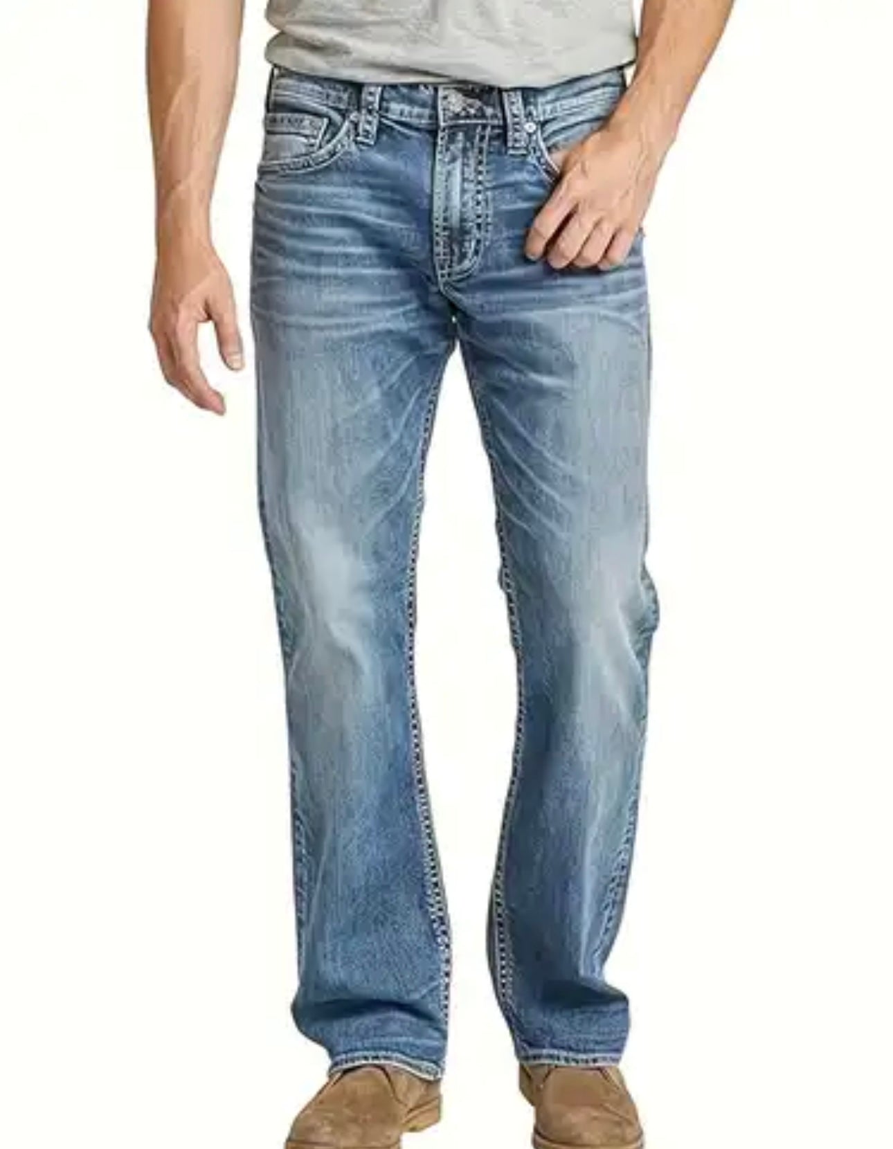Men’s loose fit straight leg Jean