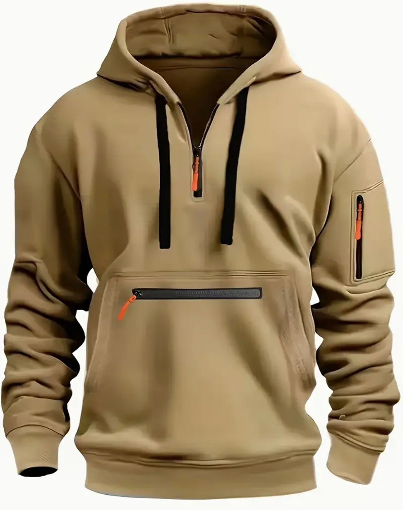 Oversized Men's Casual Zip-Up Hoodie