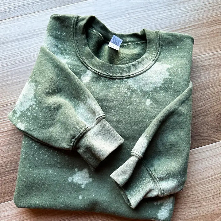 Bleached Military Green Sweatshirt