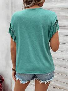 Batwing Sleeve T-Shirt With Tasse