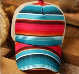 Color Stripe Printing Baseball Cap