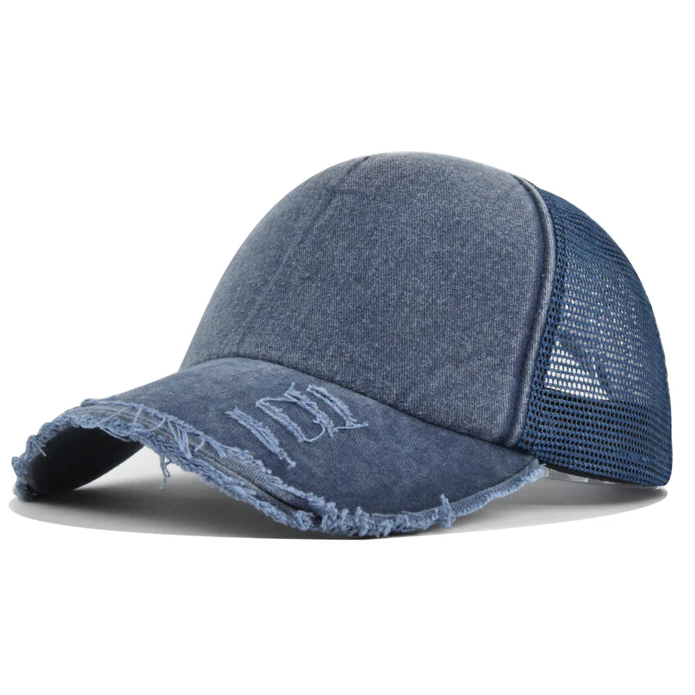 Distressed Solid Color Baseball Caps
