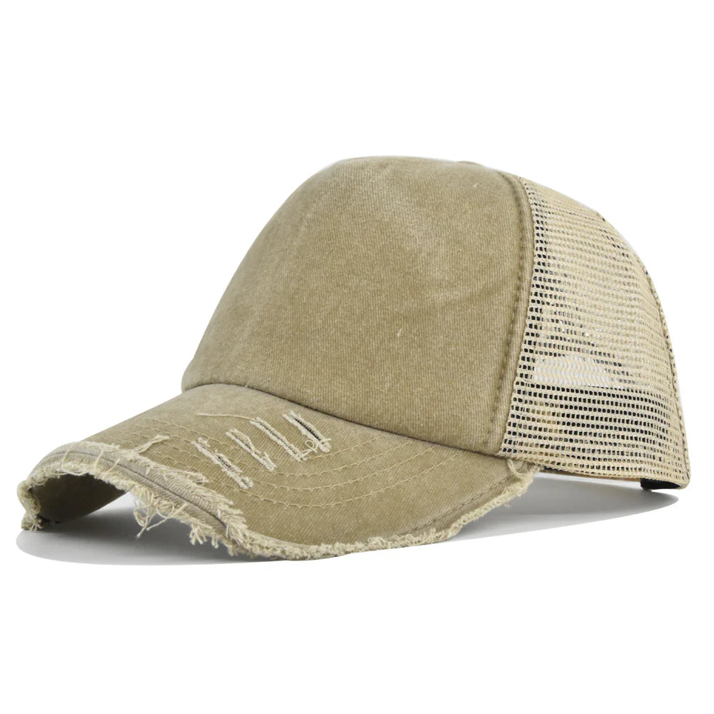 Distressed Solid Color Baseball Caps