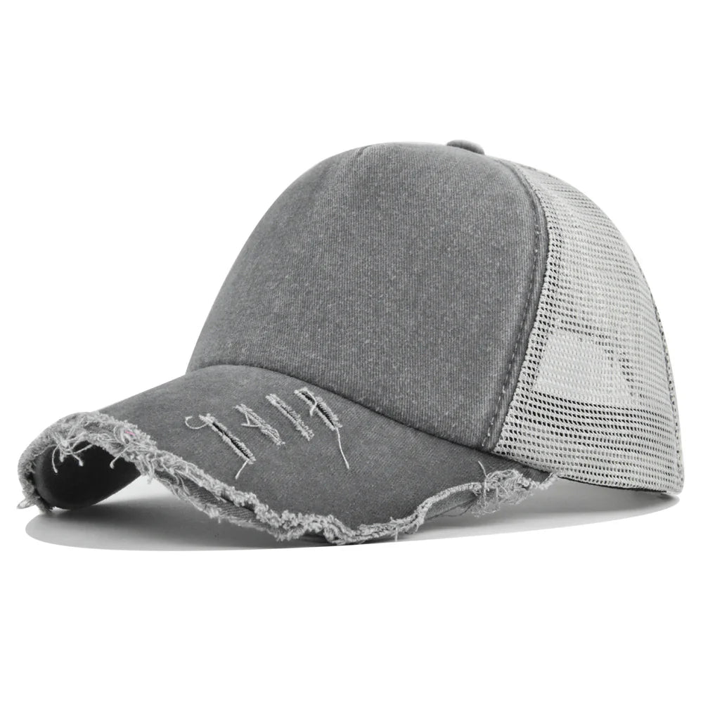 Distressed Solid Color Baseball Caps