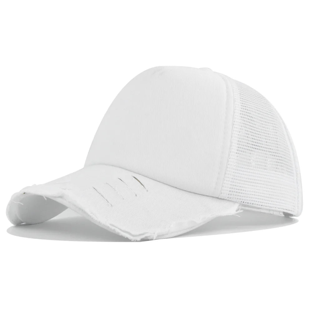 Distressed Solid Color Baseball Caps