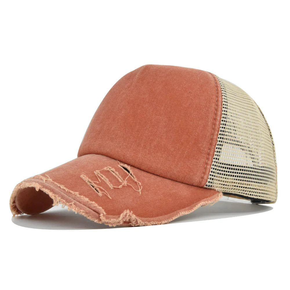 Distressed Solid Color Baseball Caps