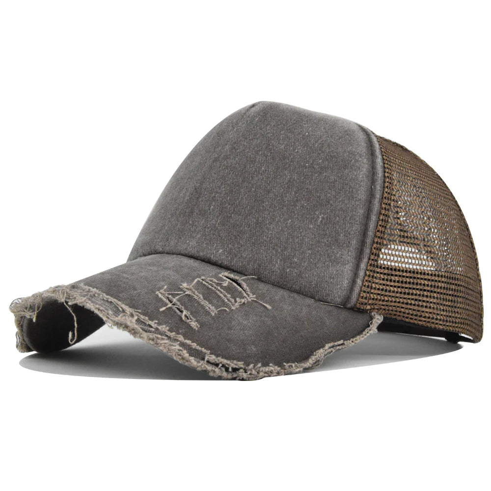 Distressed Solid Color Baseball Caps