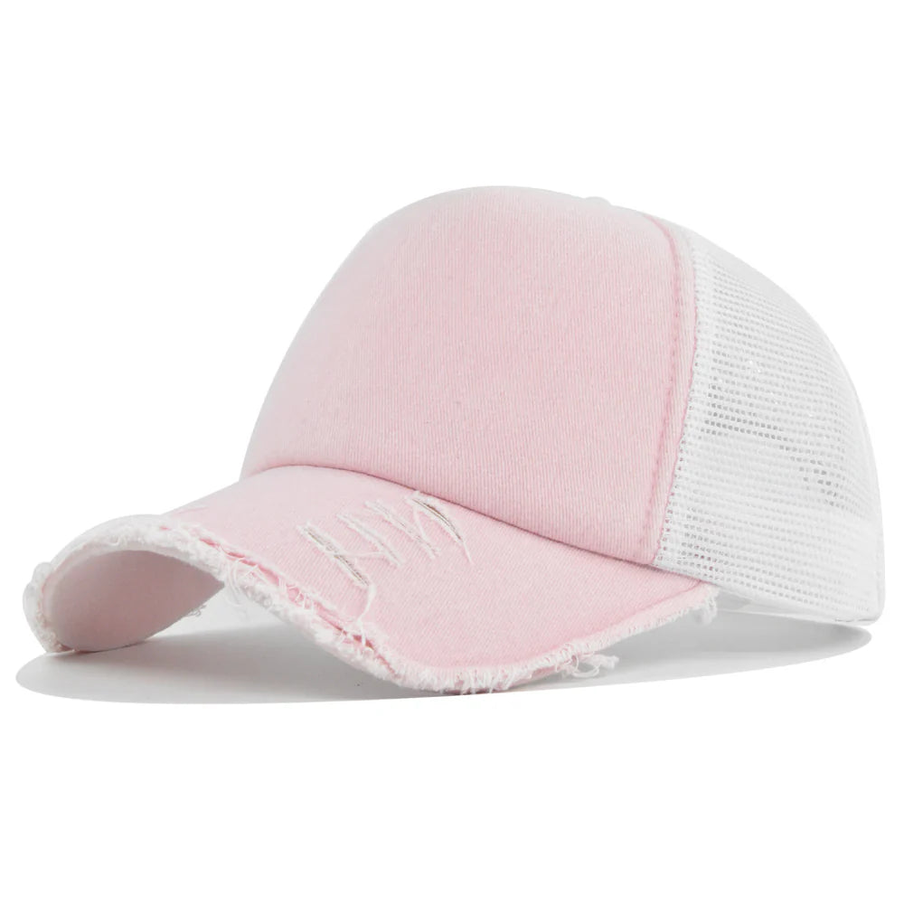 Distressed Solid Color Baseball Caps