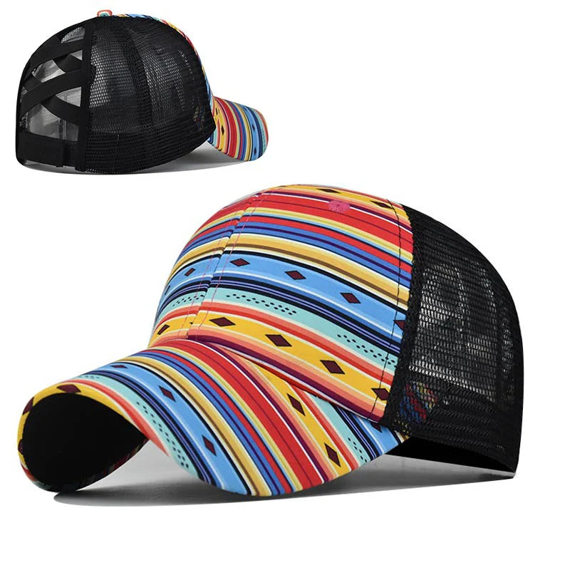 Cotton Aztec Printed Baseball Caps