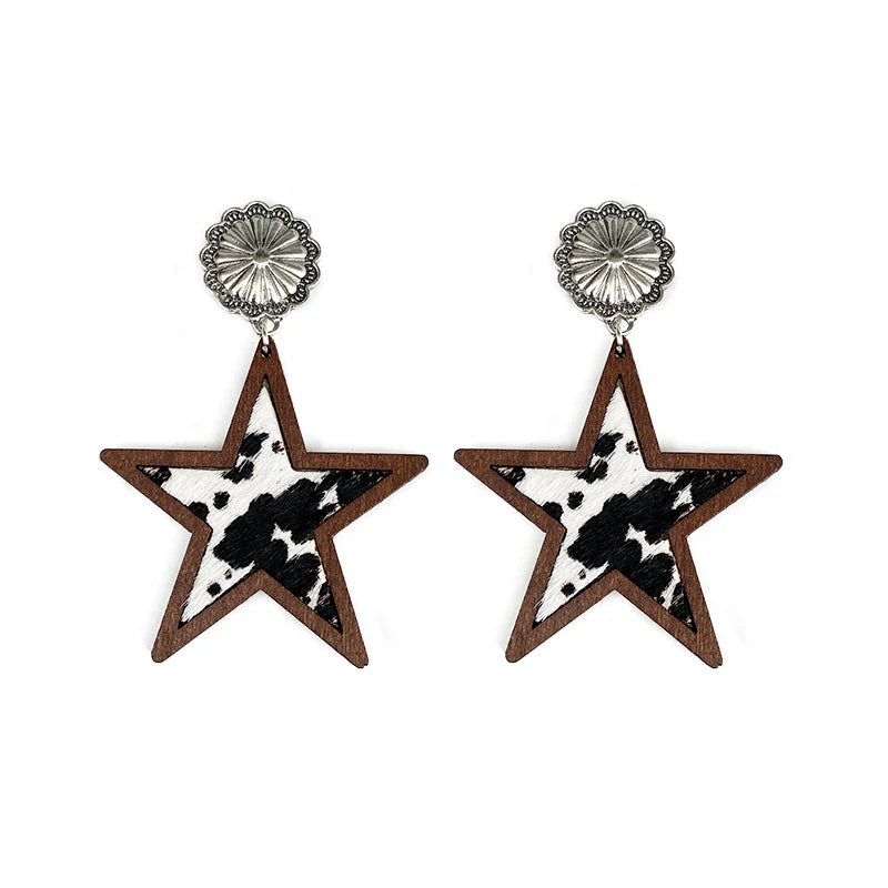 Western style Five-pointed Star Earrings