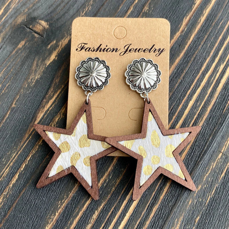Western style Five-pointed Star Earrings