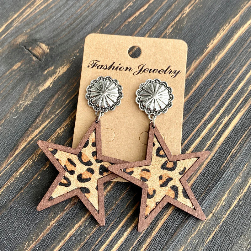 Western style Five-pointed Star Earrings