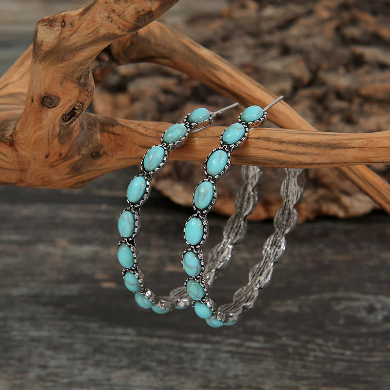 Western Big Circle Alloy Earrings