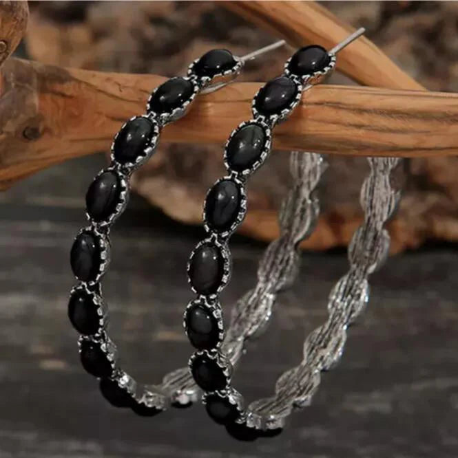 Western Big Circle Alloy Earrings
