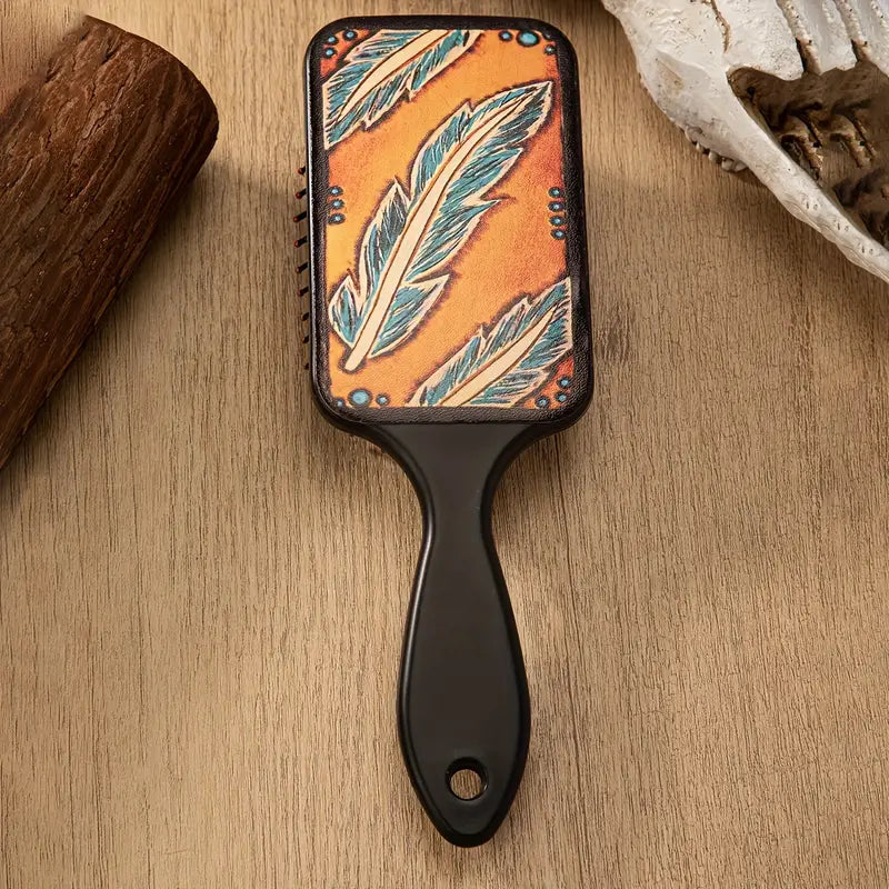 Western Cowboy Style Printed Air Bag brush