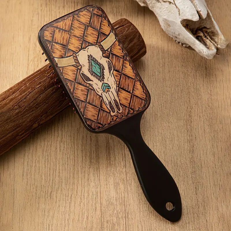Western Cowboy Style Printed Air Bag brush