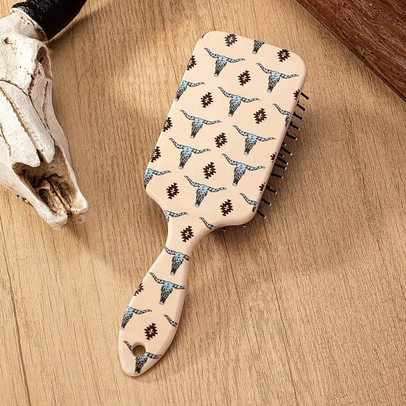 Western Cowboy Style Printed Air Bag brush
