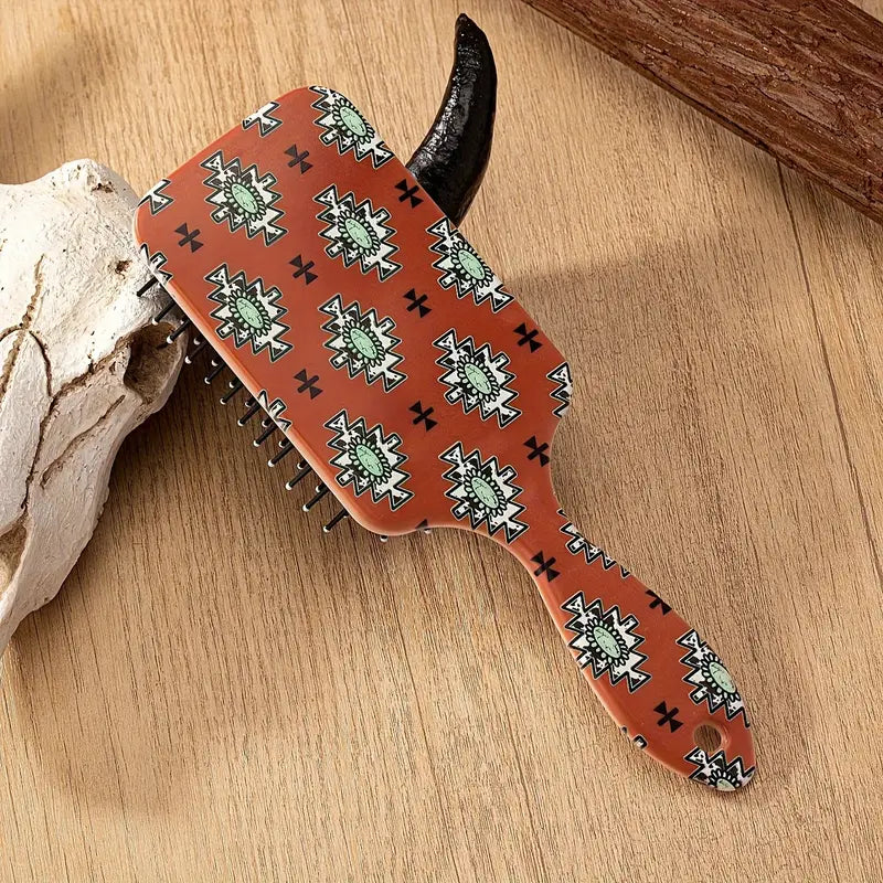 Western Cowboy Style Printed Air Bag brush