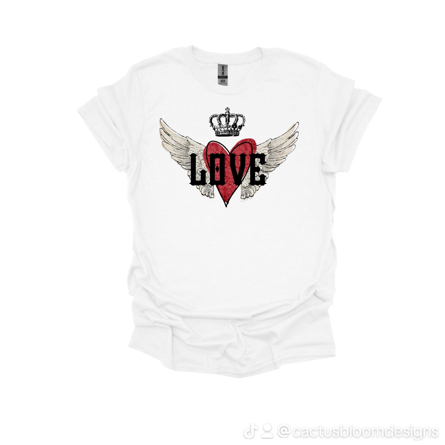 Love with angel wings tshirt