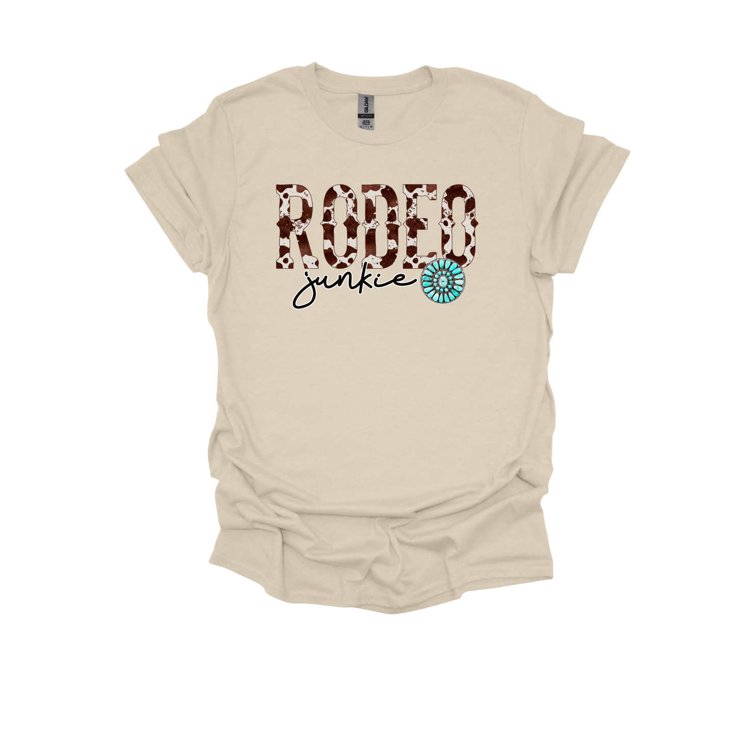 Cowprint Rodeo Junkie T-Shirt