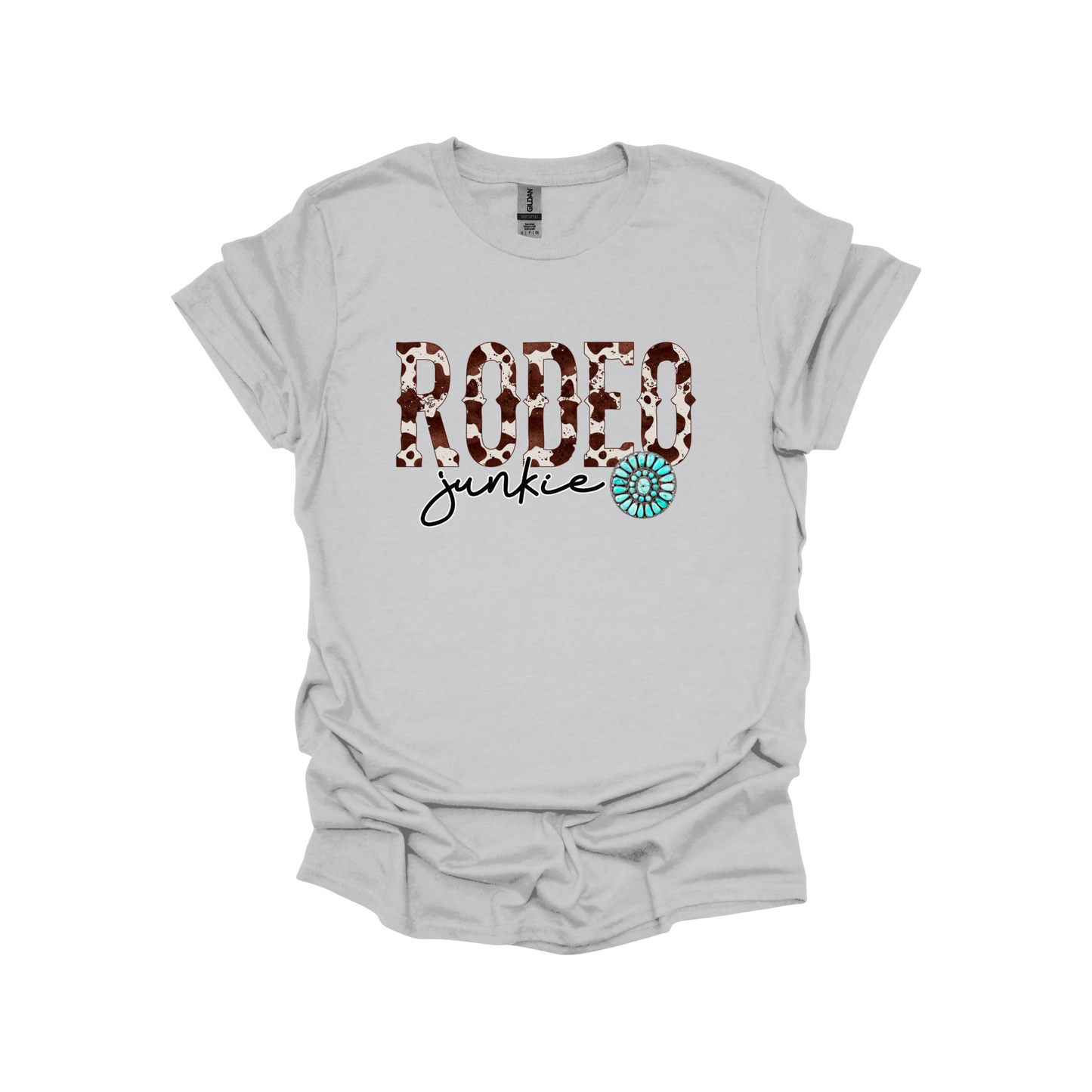 Cowprint Rodeo Junkie T-Shirt