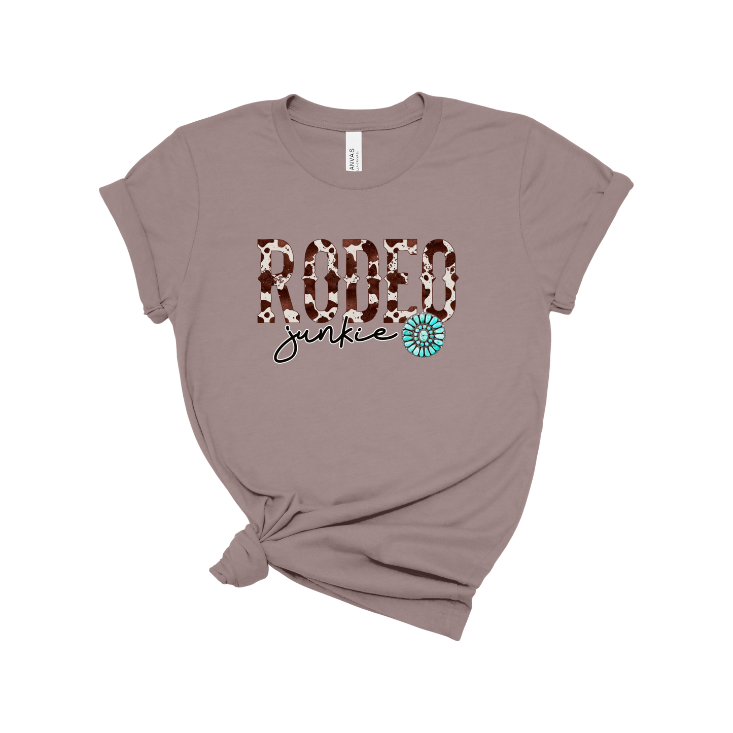 Cowprint Rodeo Junkie T-Shirt