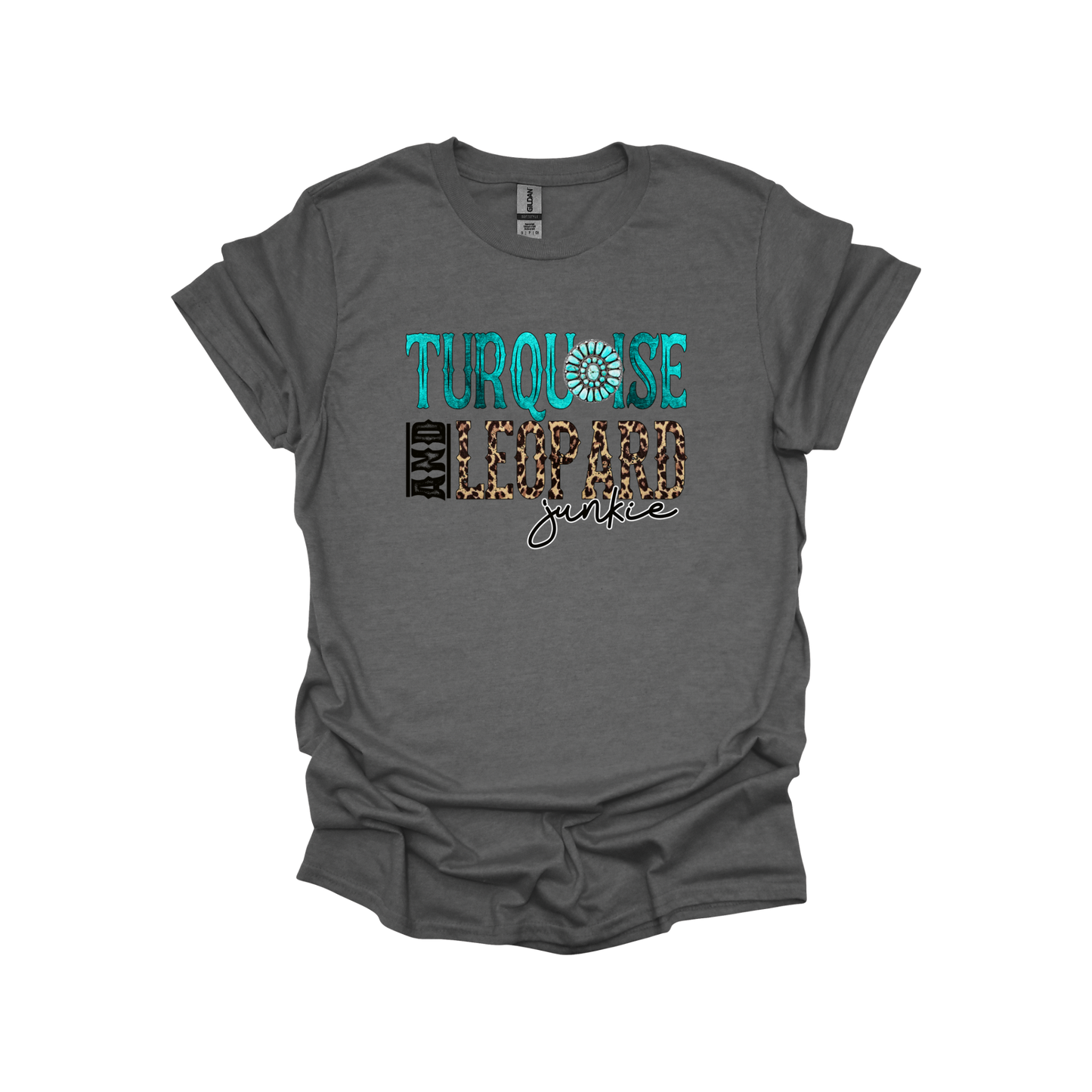 Turquoise & Leopard Junkie T-Shirt