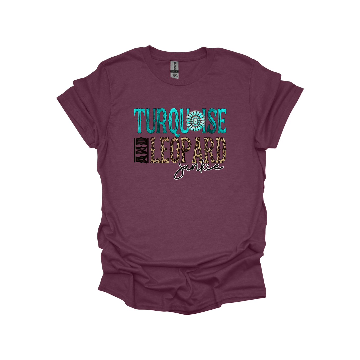 Turquoise & Leopard Junkie T-Shirt