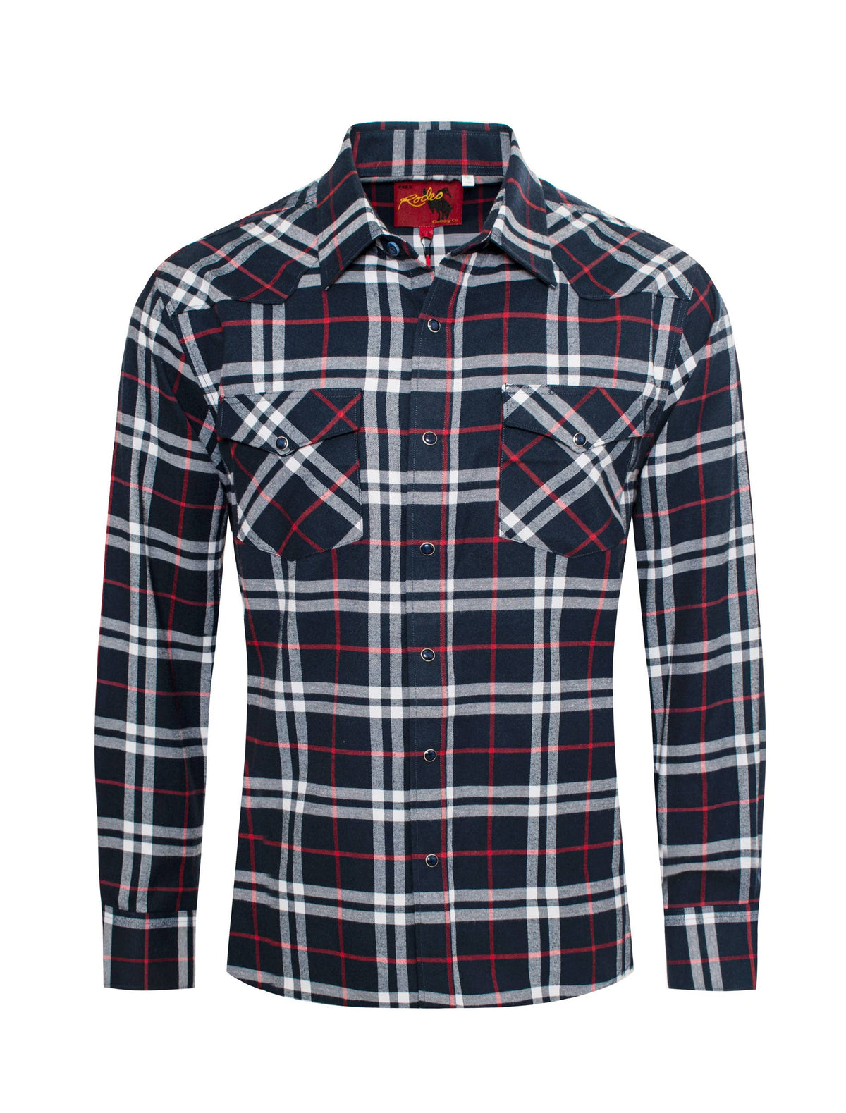Men's Western Long Sleeve Flannel Shirts With Snap Buttons: 309 / XXL