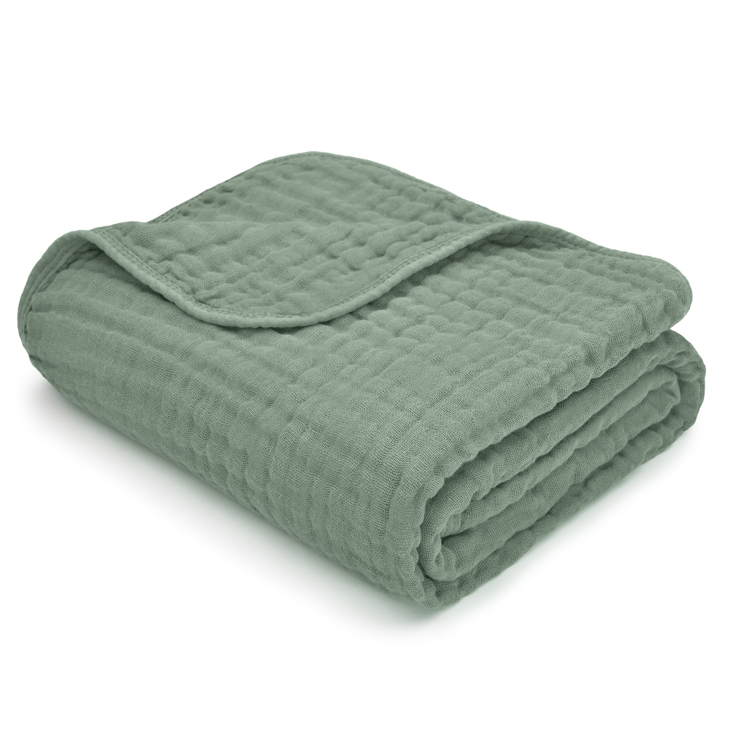 Muslin Baby Blanket, 40" x 40" Swaddle Blanket by Comfy Cubs: Fern