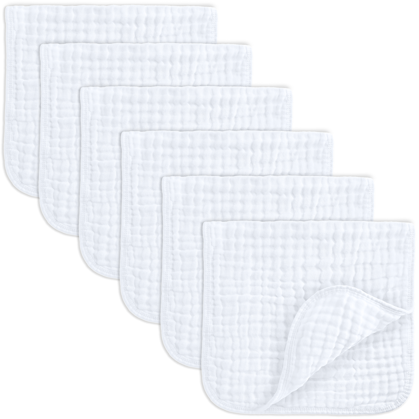 Baby Burp Cloths - 100% Muslin Cotton by Comfy Cubs: Mauve / 10-Pack 20”X10”