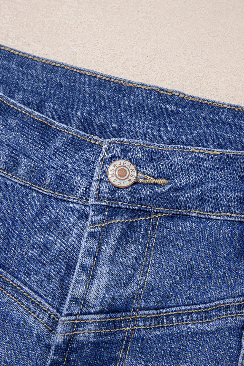 Beau Blue Tailored Center Seam Detail High Rise Jeans